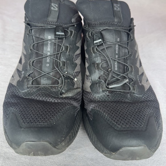 Size 13 - Salomon Sense Ride 5 GTX Men's Running Shoes Black Grey 471472 - Picture 5 of 13